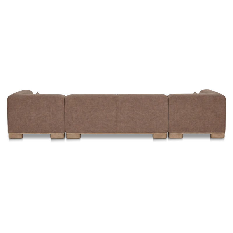 June - U Shaped Modular Sectional - Dark Brown