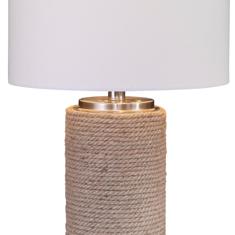 Lakeland - Table Lamp - Light Brown / White