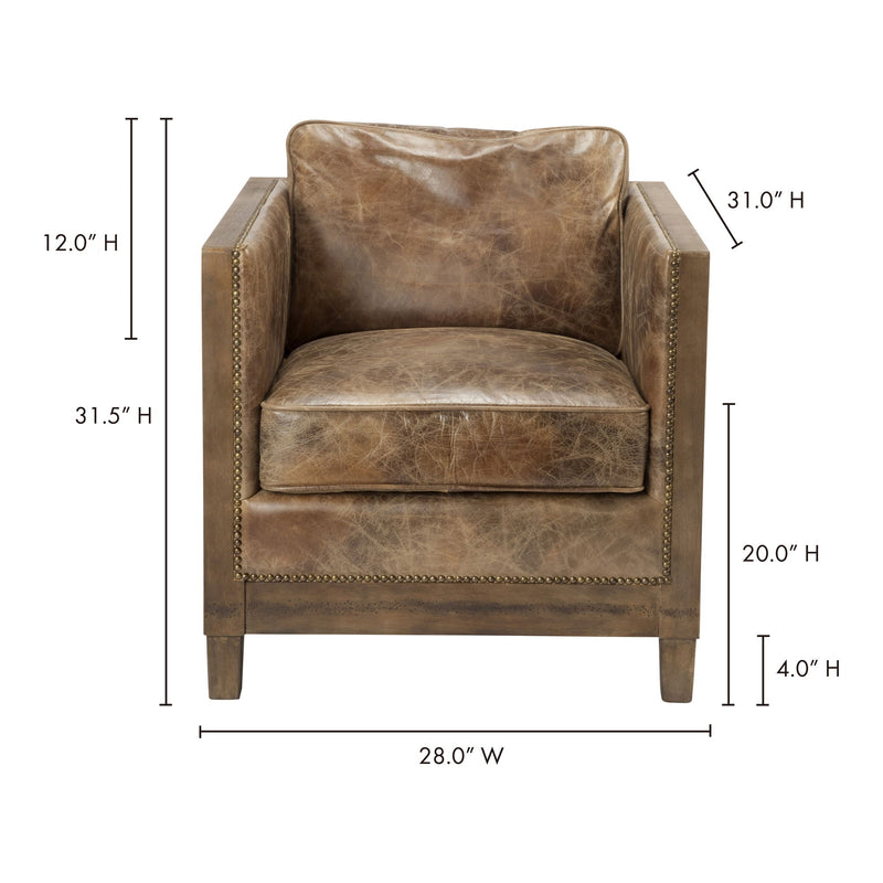 Darlington - Club Chair - Light Brown