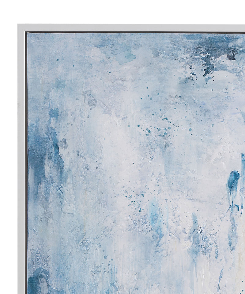 Lake Time Framed Canvas - Blue