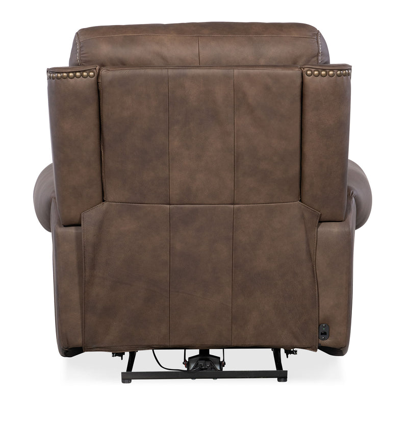 SS - Duncan Power Recliner With Power Headrest & Lumbar - Dark Brown