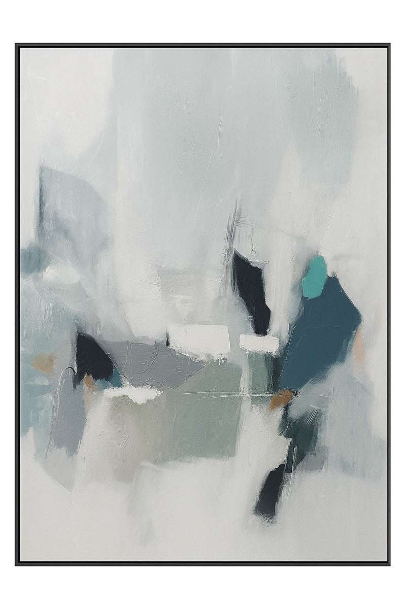 Framed Canvas Misty Horizons - Black