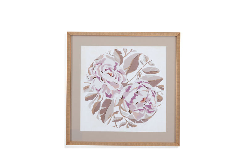 Eye Of Peony II Framed Print - Beige