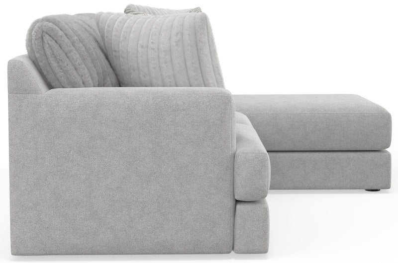 Logan - Upholstered Sectional With Comfort Coil Seating And Accent Pillows Included