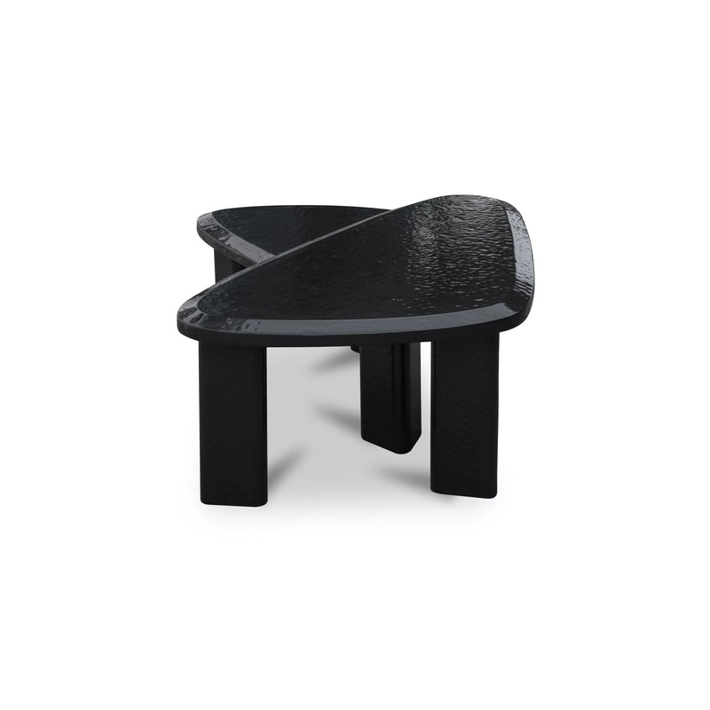 Sophie - Outdoor Nesting Table Set - Charcoal Lacquer / Gray