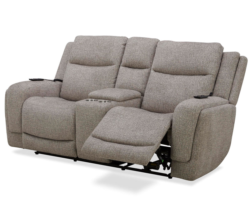 Penfield - Power Zero G Console Loveseat With Heat, Massage & Speaker P3 - Frappe