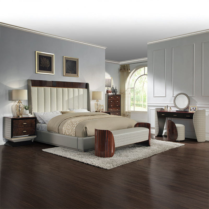 Jamonica - Vanity Desk - Gray & Dark Brown