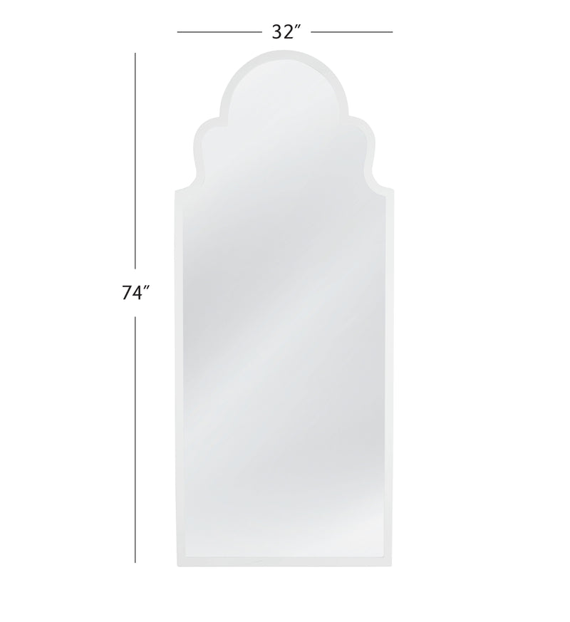 Elberta - Floor Mirror - White