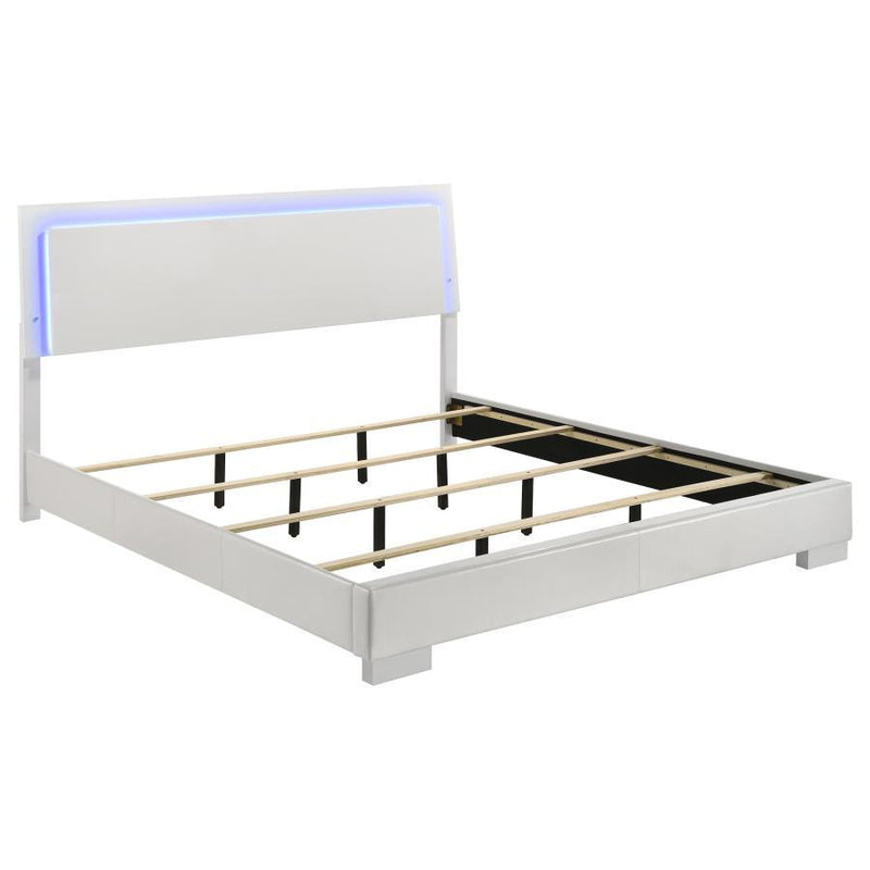 Felicity - Wood LED Panel Bed