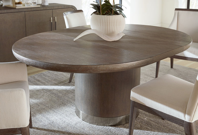 Modern Mood - Round Dining Table With 1-18in Leaf