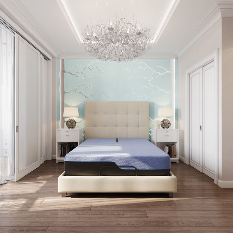 Remedy Sleep - 12" Flex Head Adjustable Hybrid 5-Layer Memory Foam Mattress and Bed Frame Bundle