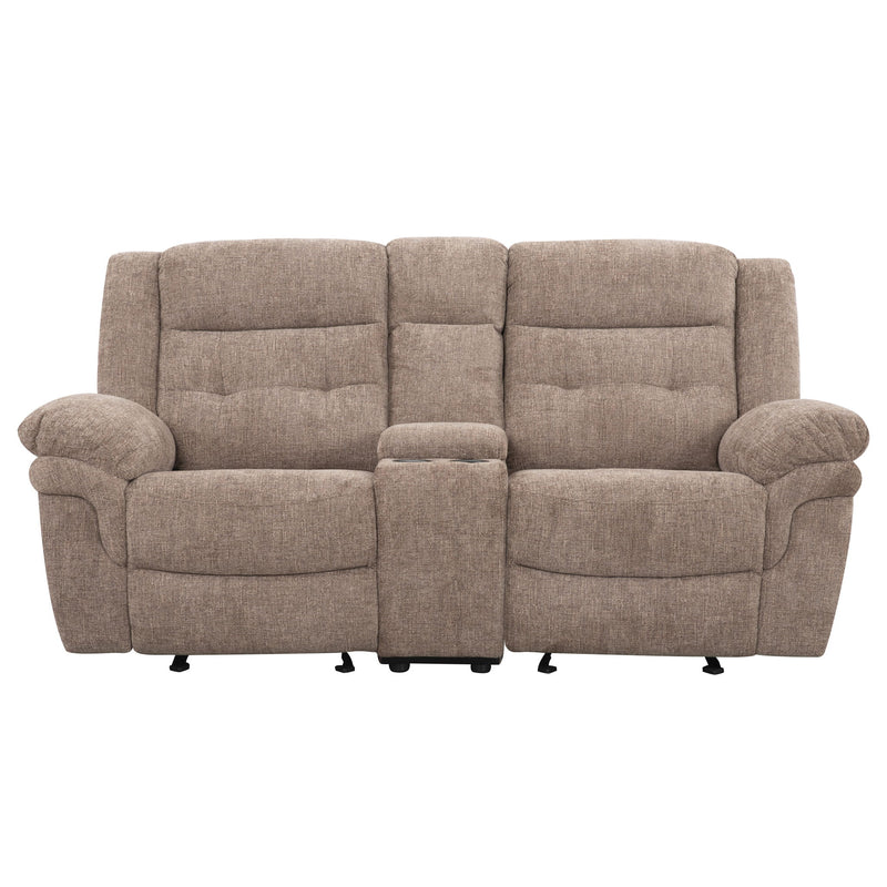 Sydney - Manual Recliner Console Loveseat - Brown