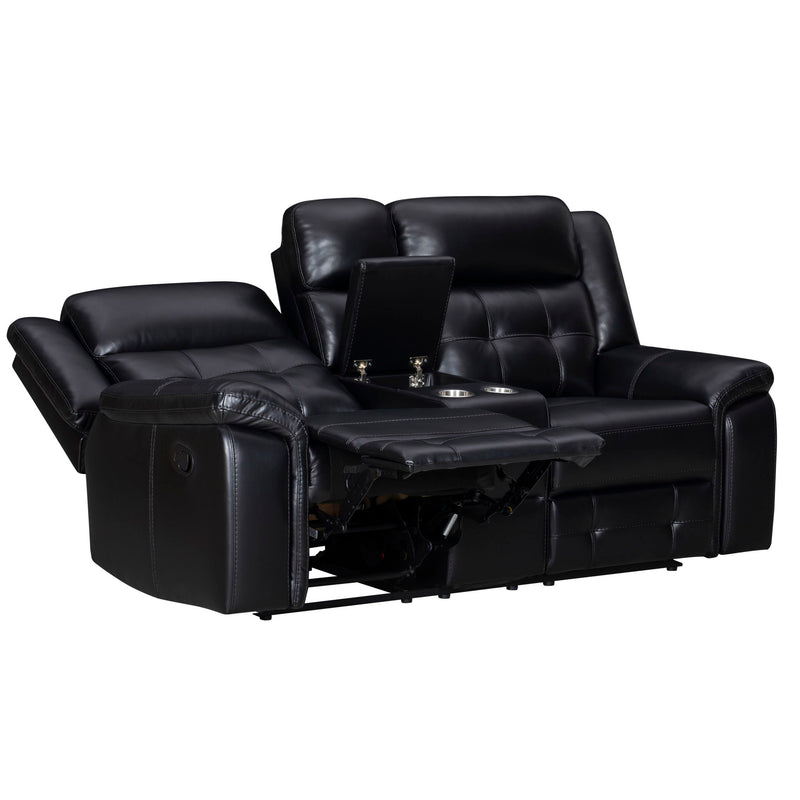 Clayton - Manual Reclining Console Loveseat - Phantom