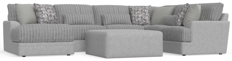Titan - Sectional With Comfort Coil Seating, Cocktail Ottoman And Accent Pillows Included